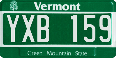 VT license plate YXB159