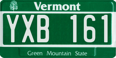 VT license plate YXB161