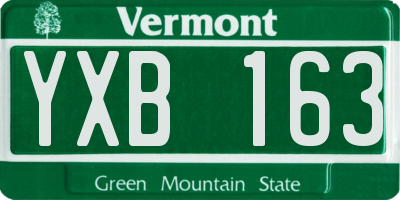 VT license plate YXB163