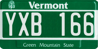VT license plate YXB166
