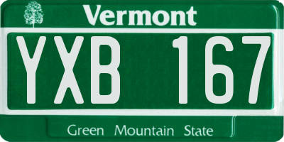 VT license plate YXB167