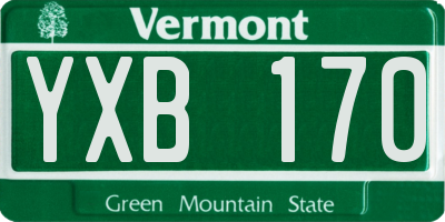 VT license plate YXB170