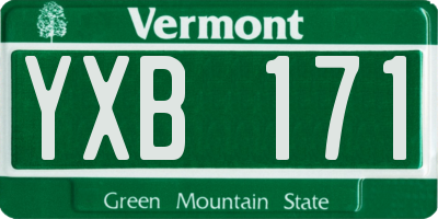 VT license plate YXB171