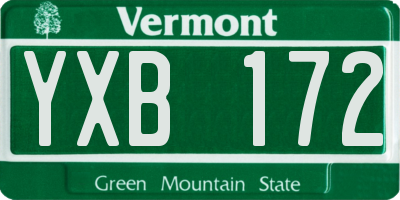 VT license plate YXB172