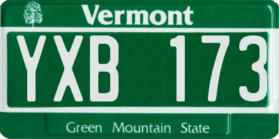 VT license plate YXB173