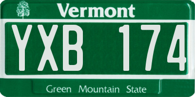 VT license plate YXB174