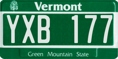 VT license plate YXB177