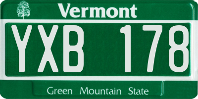 VT license plate YXB178
