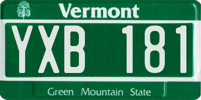 VT license plate YXB181