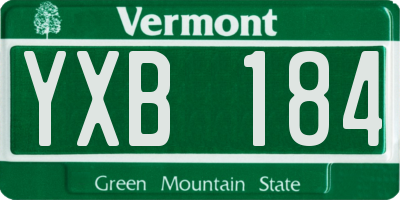 VT license plate YXB184