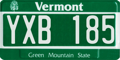 VT license plate YXB185