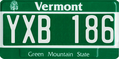 VT license plate YXB186