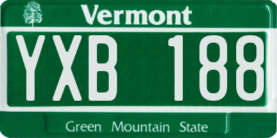 VT license plate YXB188