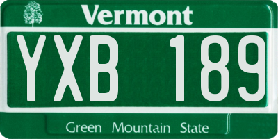 VT license plate YXB189