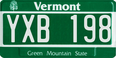 VT license plate YXB198