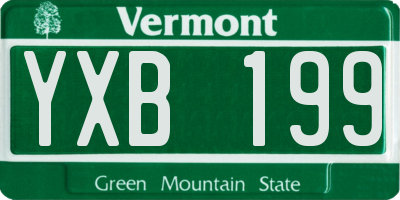 VT license plate YXB199