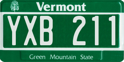 VT license plate YXB211