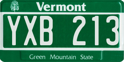 VT license plate YXB213