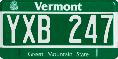 VT license plate YXB247