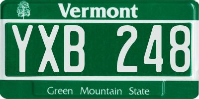 VT license plate YXB248