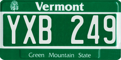 VT license plate YXB249