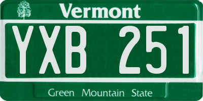 VT license plate YXB251