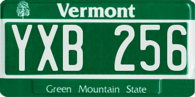 VT license plate YXB256
