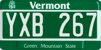VT license plate YXB267