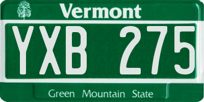 VT license plate YXB275