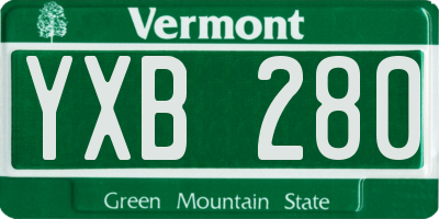 VT license plate YXB280