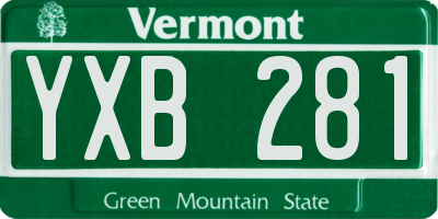 VT license plate YXB281