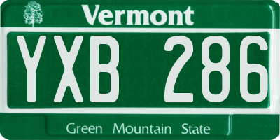 VT license plate YXB286