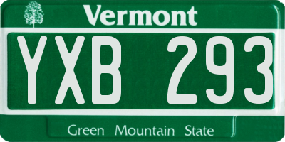 VT license plate YXB293