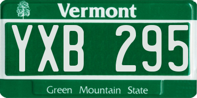 VT license plate YXB295