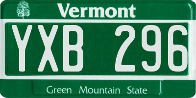 VT license plate YXB296