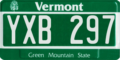 VT license plate YXB297