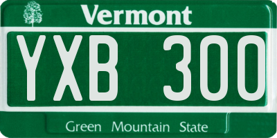 VT license plate YXB300