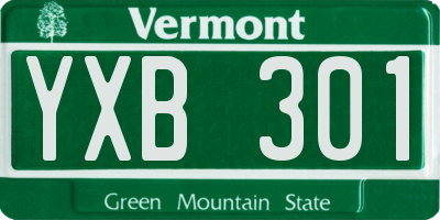 VT license plate YXB301