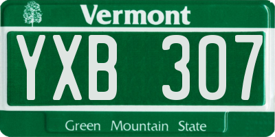 VT license plate YXB307