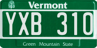 VT license plate YXB310