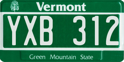 VT license plate YXB312