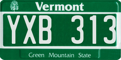 VT license plate YXB313