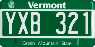 VT license plate YXB321