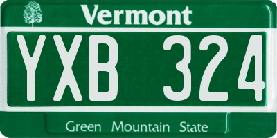 VT license plate YXB324