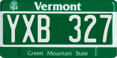 VT license plate YXB327