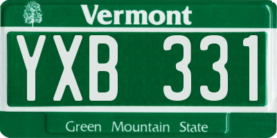 VT license plate YXB331