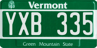VT license plate YXB335