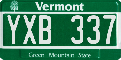 VT license plate YXB337