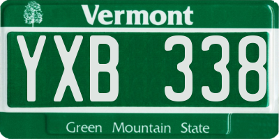 VT license plate YXB338