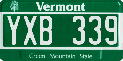 VT license plate YXB339